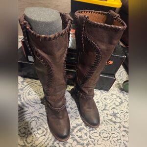Freebird Clover Boots Brown Size 8